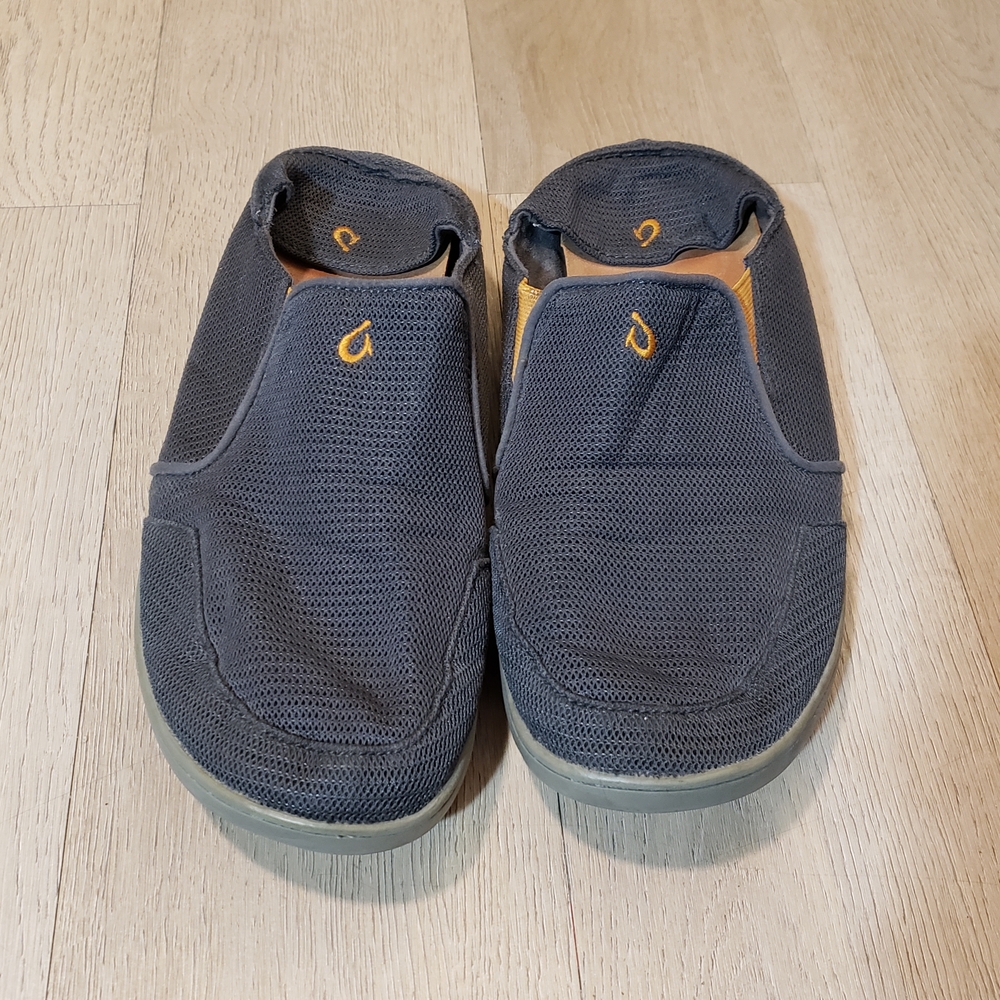 OluKai Men's Navy Slip-On Loafers